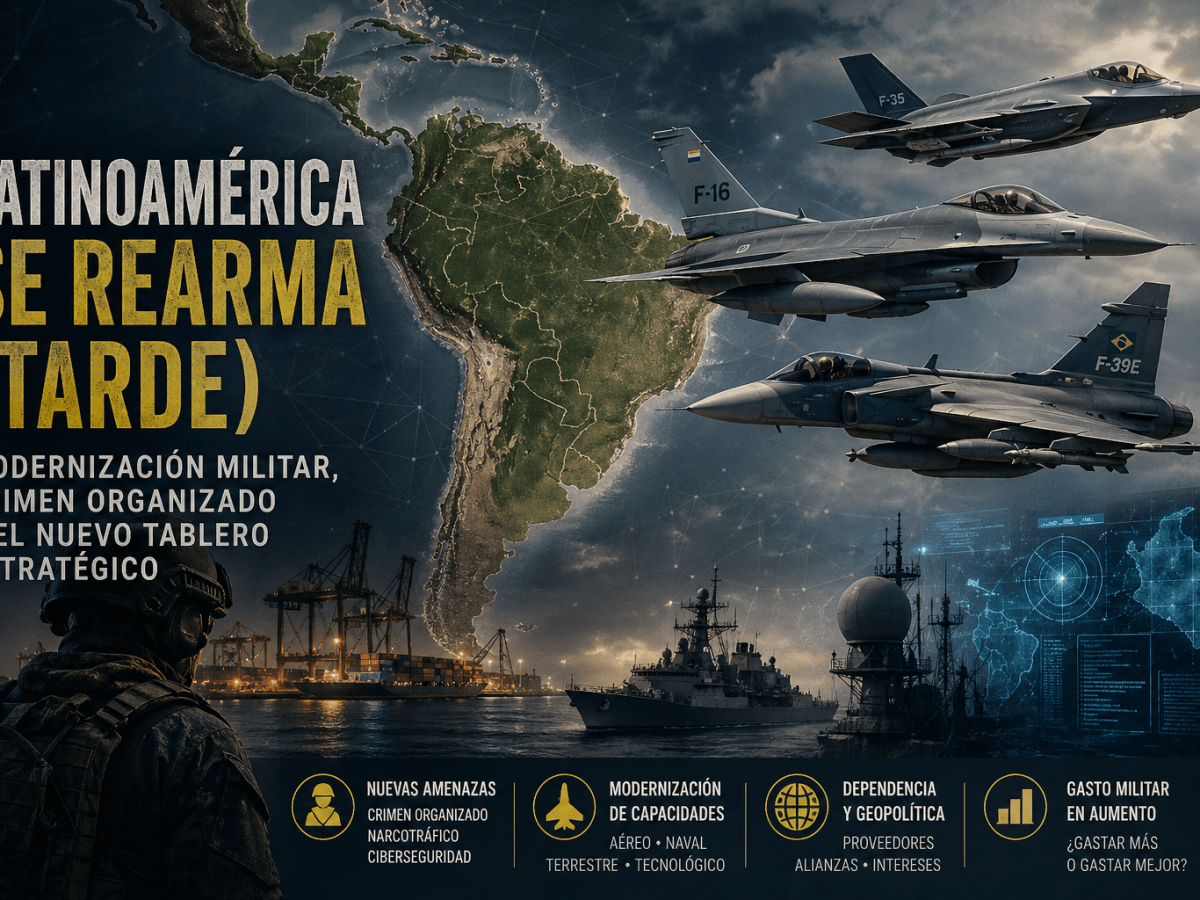 Latinoamérica se rearma (tarde): modernización militar, crimen organizado y el nuevo tablero estratégico